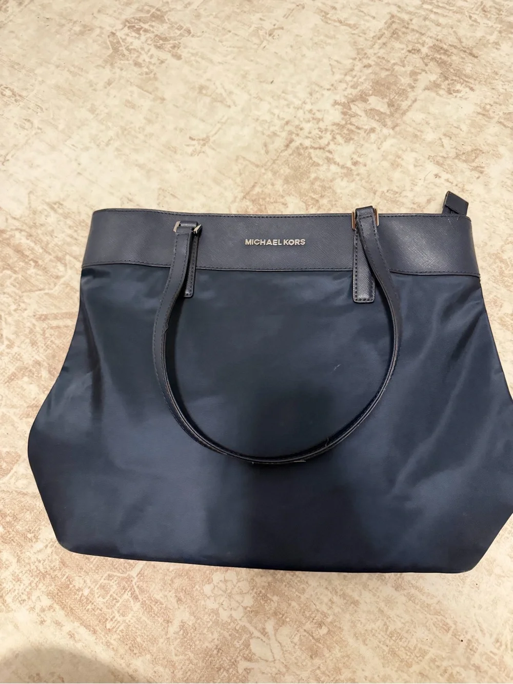Michael Kors Navy and Gold Tote